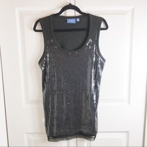Cute Simply Vera Wang short sleeve sequined top